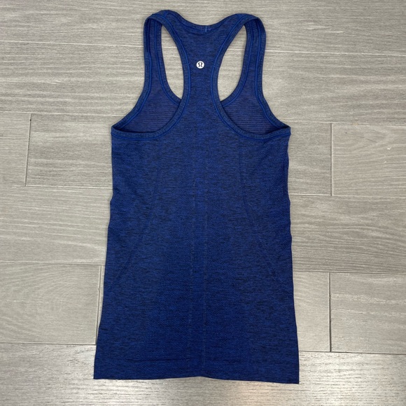 Lululemon Swiftly Tech Racerback Blazer Blue / Black Top Seamless Yoga Run 2 - Picture 6 of 12